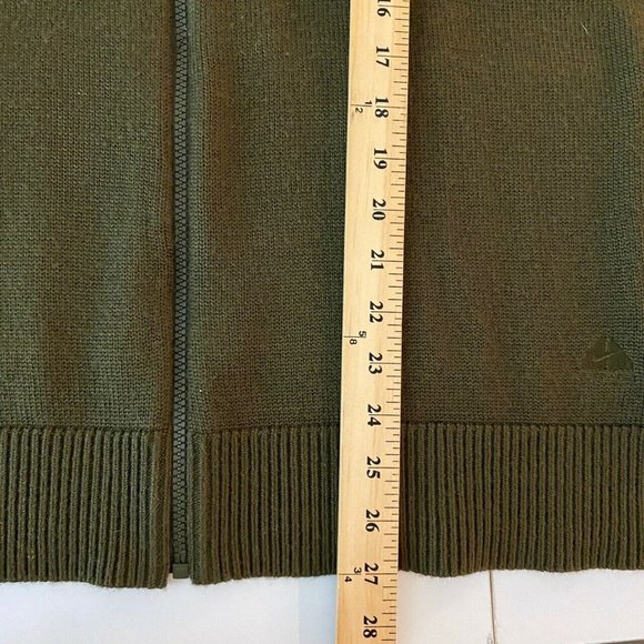 VTG Nike ACG Mens XL Wool Blend Full Zip Sweater Green Aztec Fair Isle - Picture 9 of 9